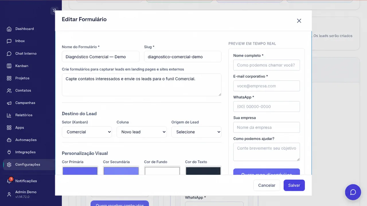 Formulários, links e NPS que geram lead
